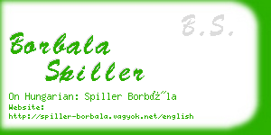 borbala spiller business card